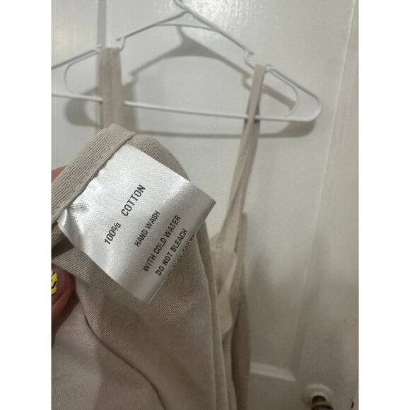 Neutral Cotton Sundress with Pockets – Adjustable Straps - Picture 11 of 12